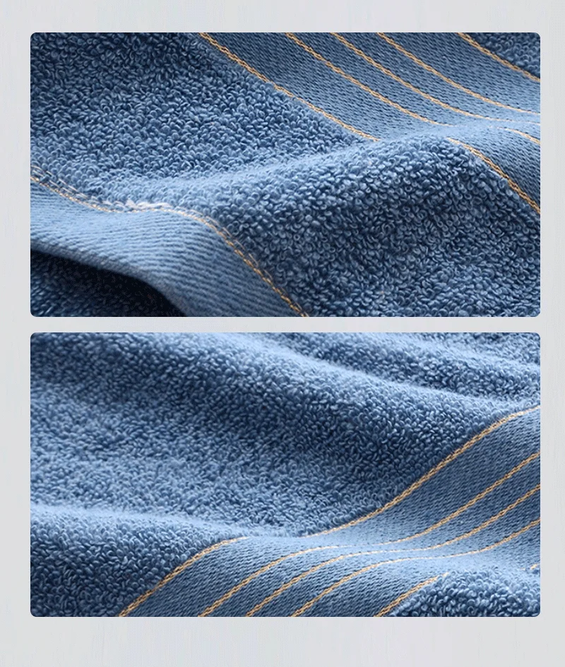 1 dickes Badezimmer-Gesichtshandtuch aus Baumwolle für Haushaltspaare, 75 x 35 cm – Detail 5