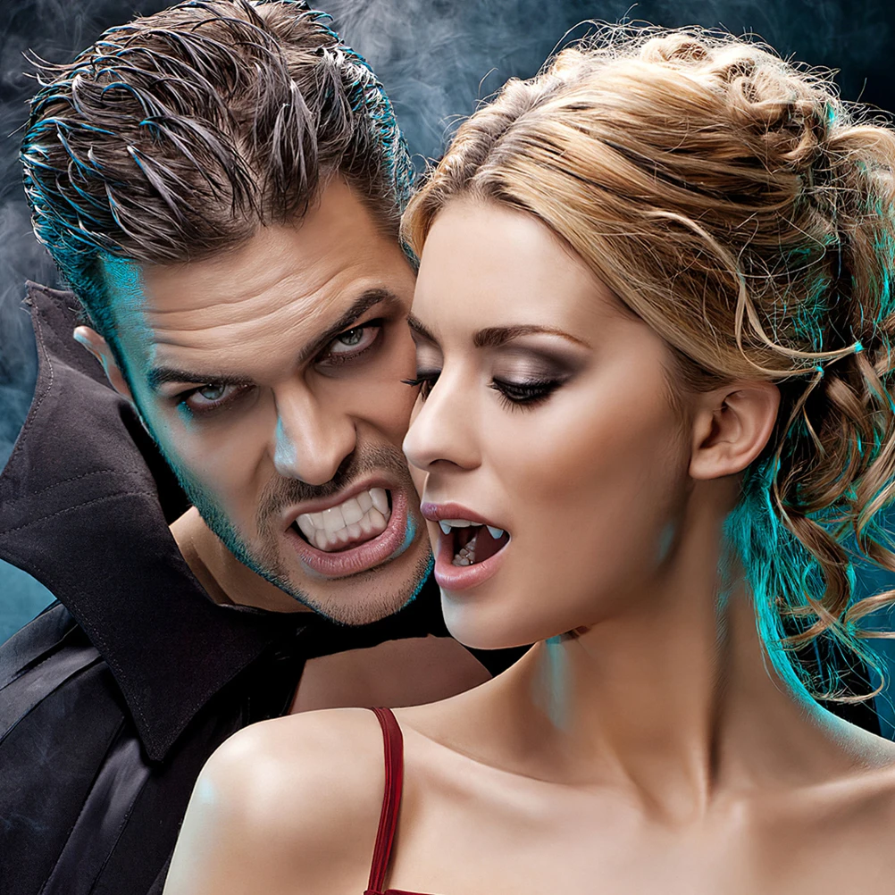 

Safe Resin Vampire Fake Teeth Scary Halloween Props Cosplay Horror Party Decor Halloween Fake Teeth Cosplay Props