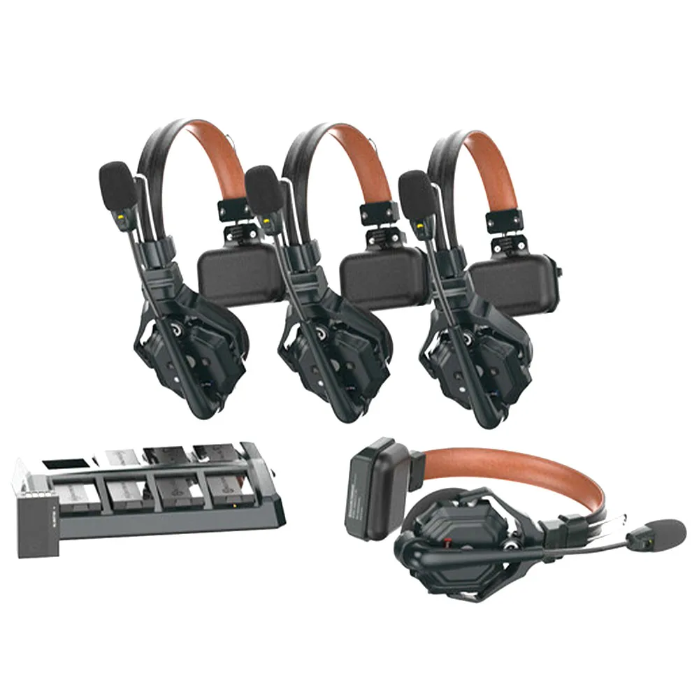 Hollyland Solidcom C1 Pro-4S Full-Duplex ENC Wireless Intercom System with 4Headsets (1.9 GHz)