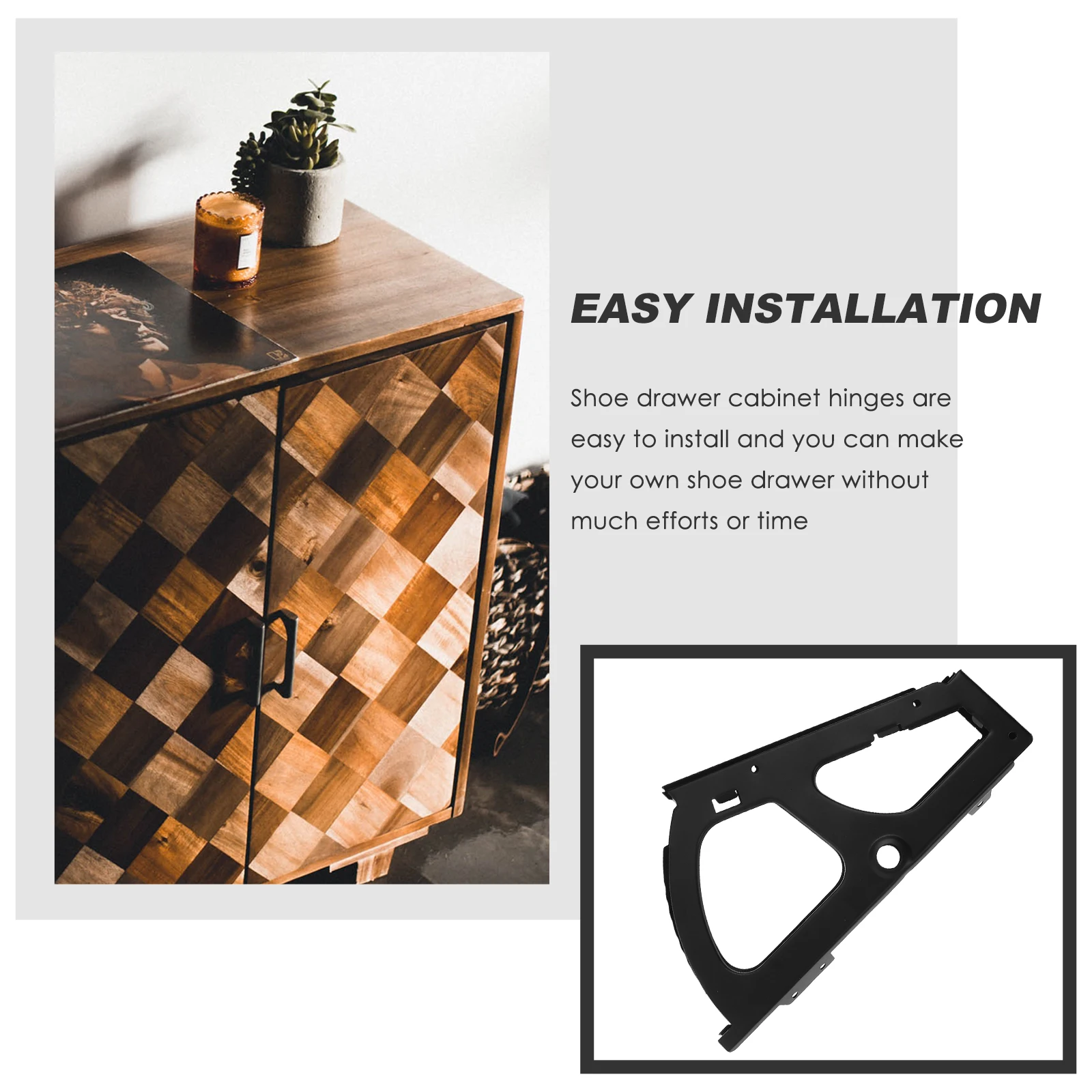 

Shoe Cabinet Flips Frame Black Drawer Plate Hinge Rack Parts Bracket Replacement Shoe Storage Shelf Metal Hardware Durability