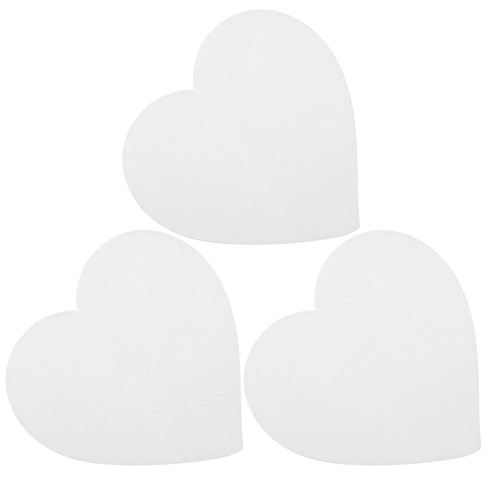 3 Pcs Foam Cake Heart Dummies Foams Adornment Decoration Fake Dummy Mold