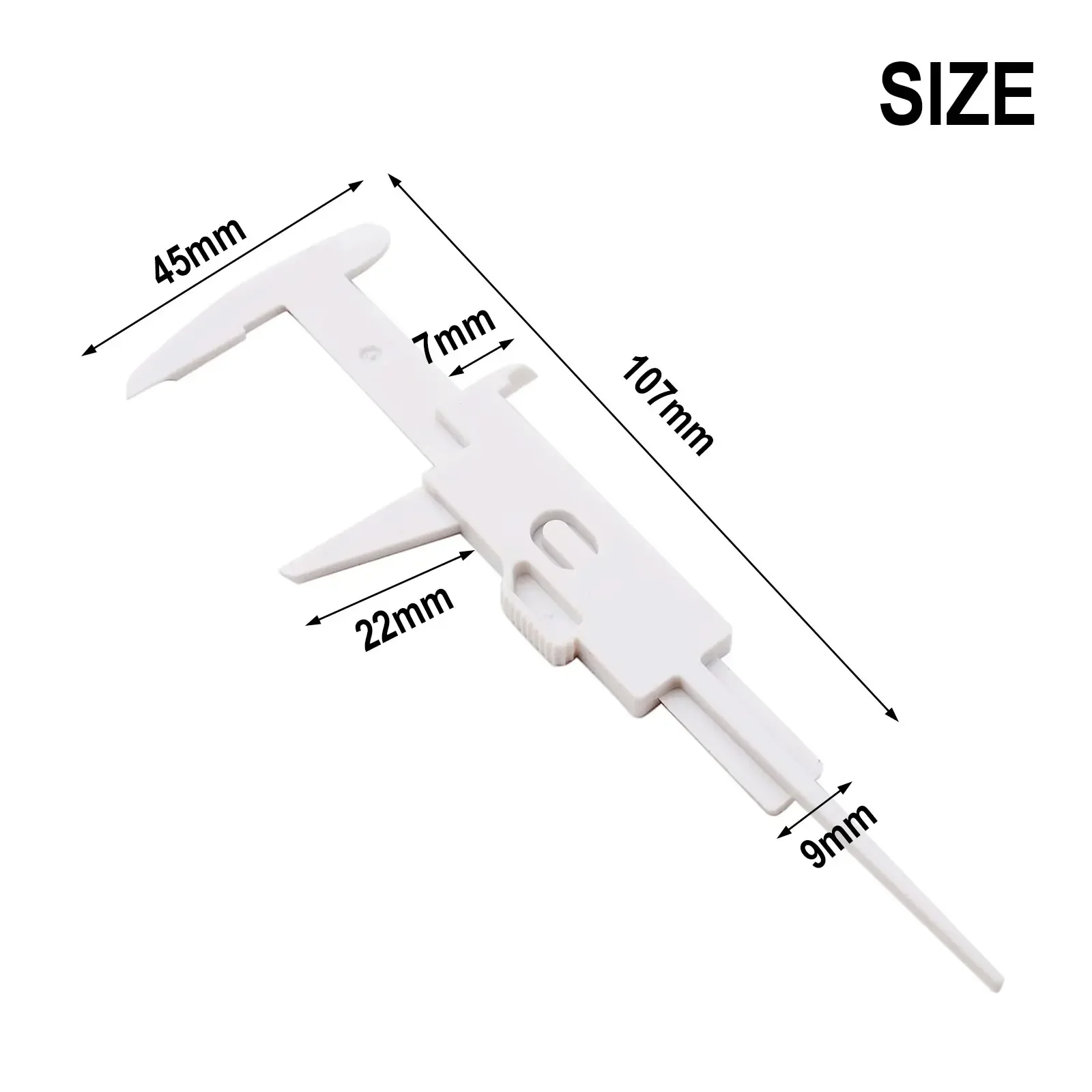 2PCS 80mm Mini Sliding Vernier Calipers Gauge Measure Tool Plastic Double Scale Sliding Gauge Ruler Micrometer Measuring Tools