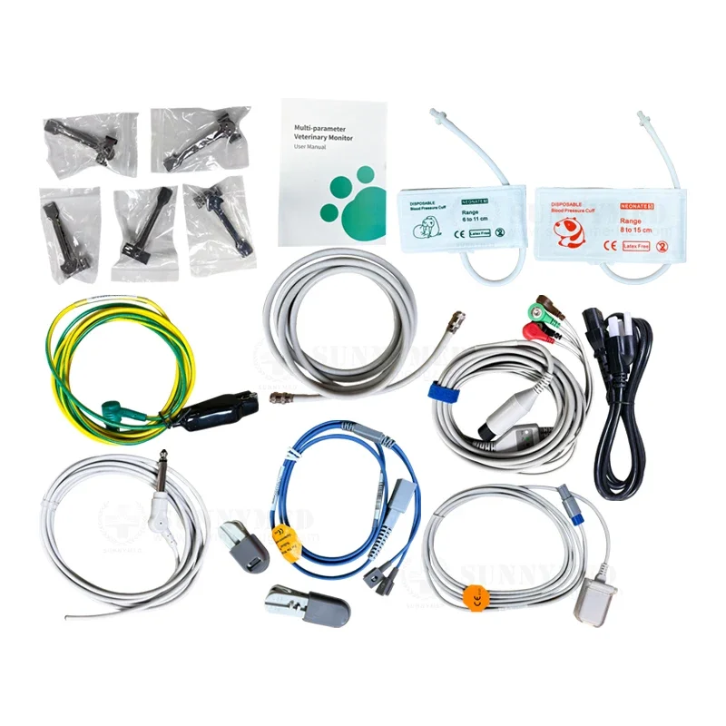 SY-C005V-1 Multi-parameter Veterinary Vital Signs Monitor Portable Electrocardiograph Monitoring Equipment