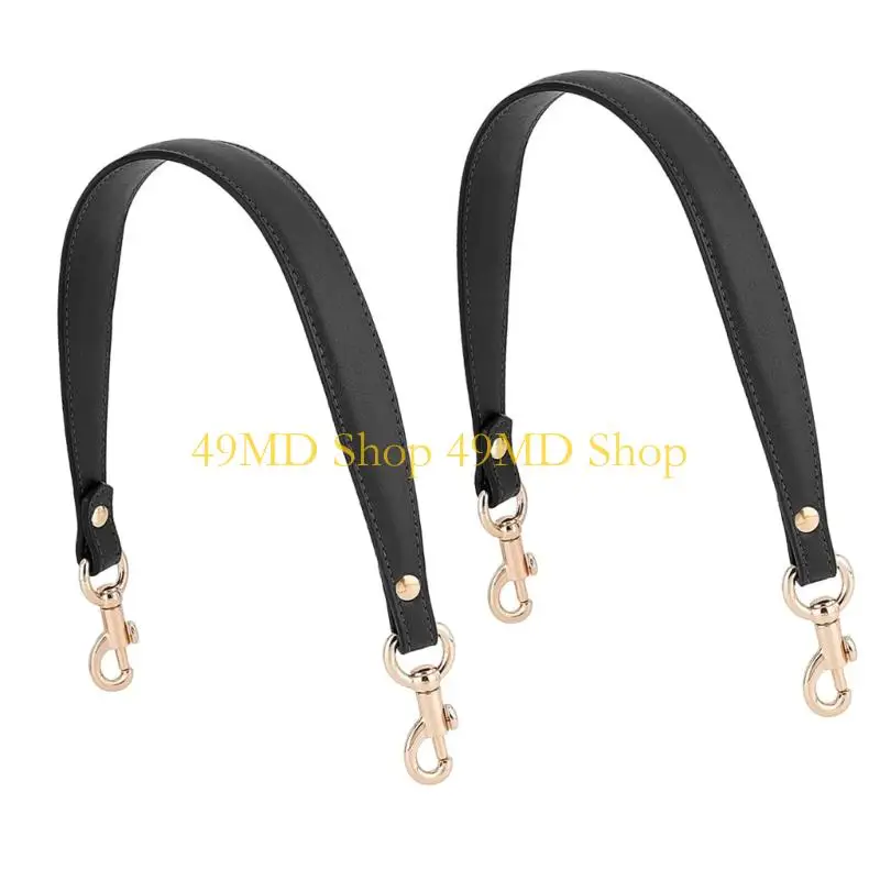 49MD Detachable Bag Strap for Purse Repair with Clasps, Smooth PU Leather Finish, and Short Daily Carry