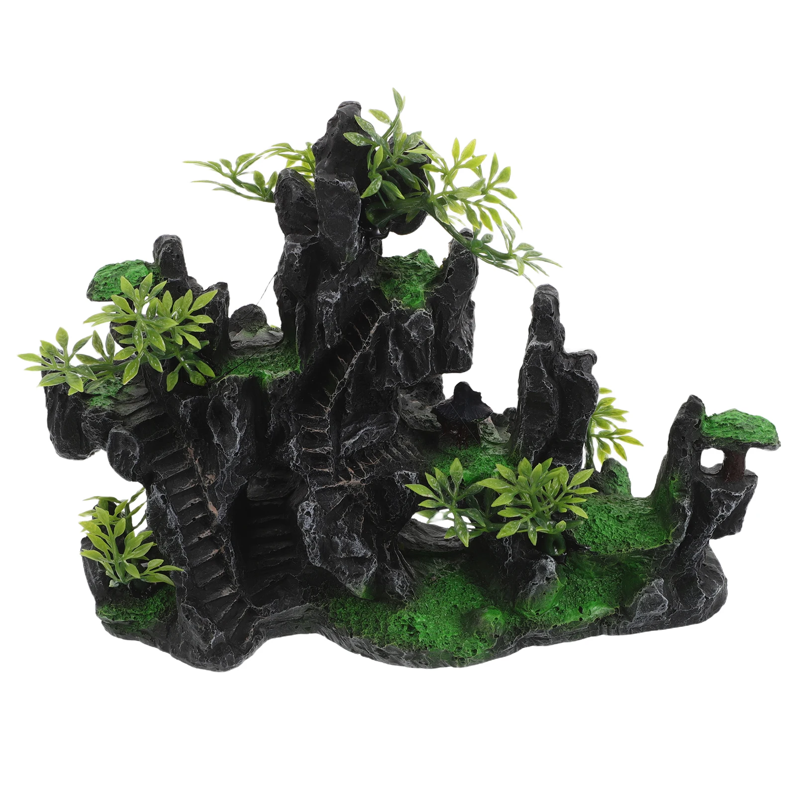 

Artificial Aquarium Landscaping Decorative Rockery Fish Tank Resin Stone Mini Model Fade Resistant Compact Size