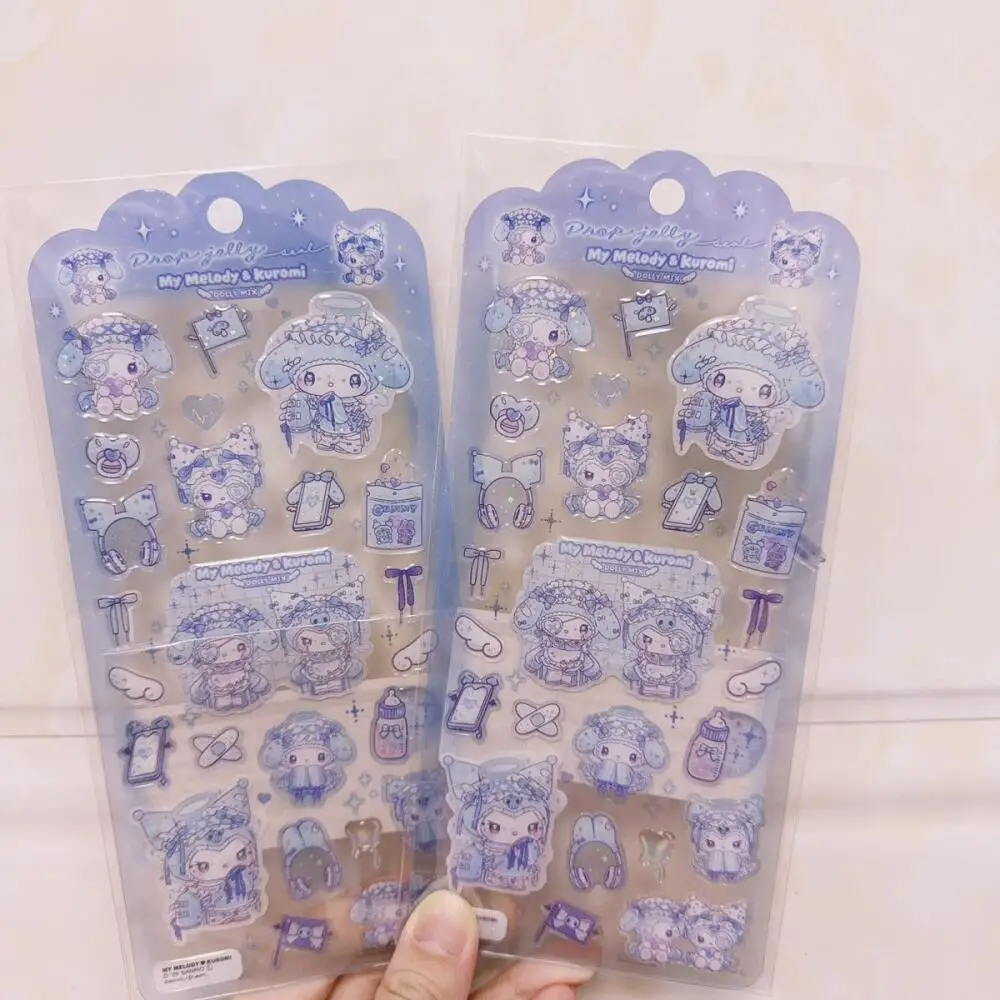 

Sanrio Kuromi Melody Blue Nurse Uniform Series 3D Jelly Stickers Diy Notebook Phone Case Water Cup Decoration Girl Birthday Gift