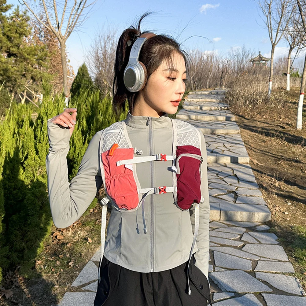 

Легкий жилет для бега, дышащий рюкзак с водным пузырем, светоотражающий пакет для гидратации на открытом воздухе для пеших прогулок, бега по тропе