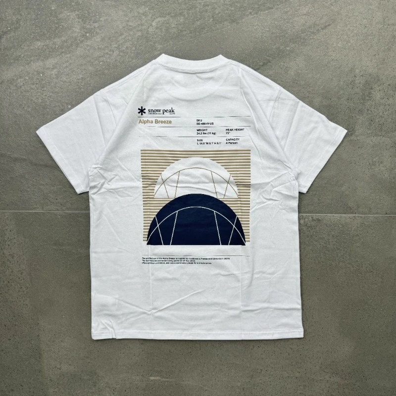 韓国のトレンディなブランド夏の新プリントアウトドアキャンプレジャー半袖 Tシャツ純粋な綿レジャー休暇ユニセックス