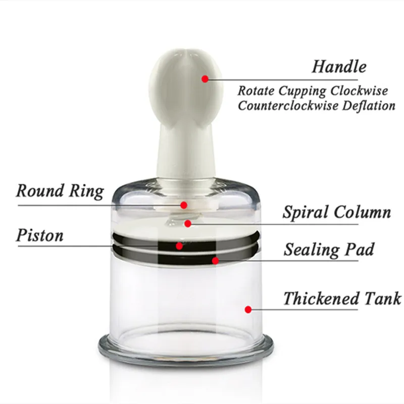 Strong Magnetic Force Cupping Nipple Enhancer Massage Vacuum Cans Suction Breast Massage Cupping Cup Body Gua Sha Massage Carn