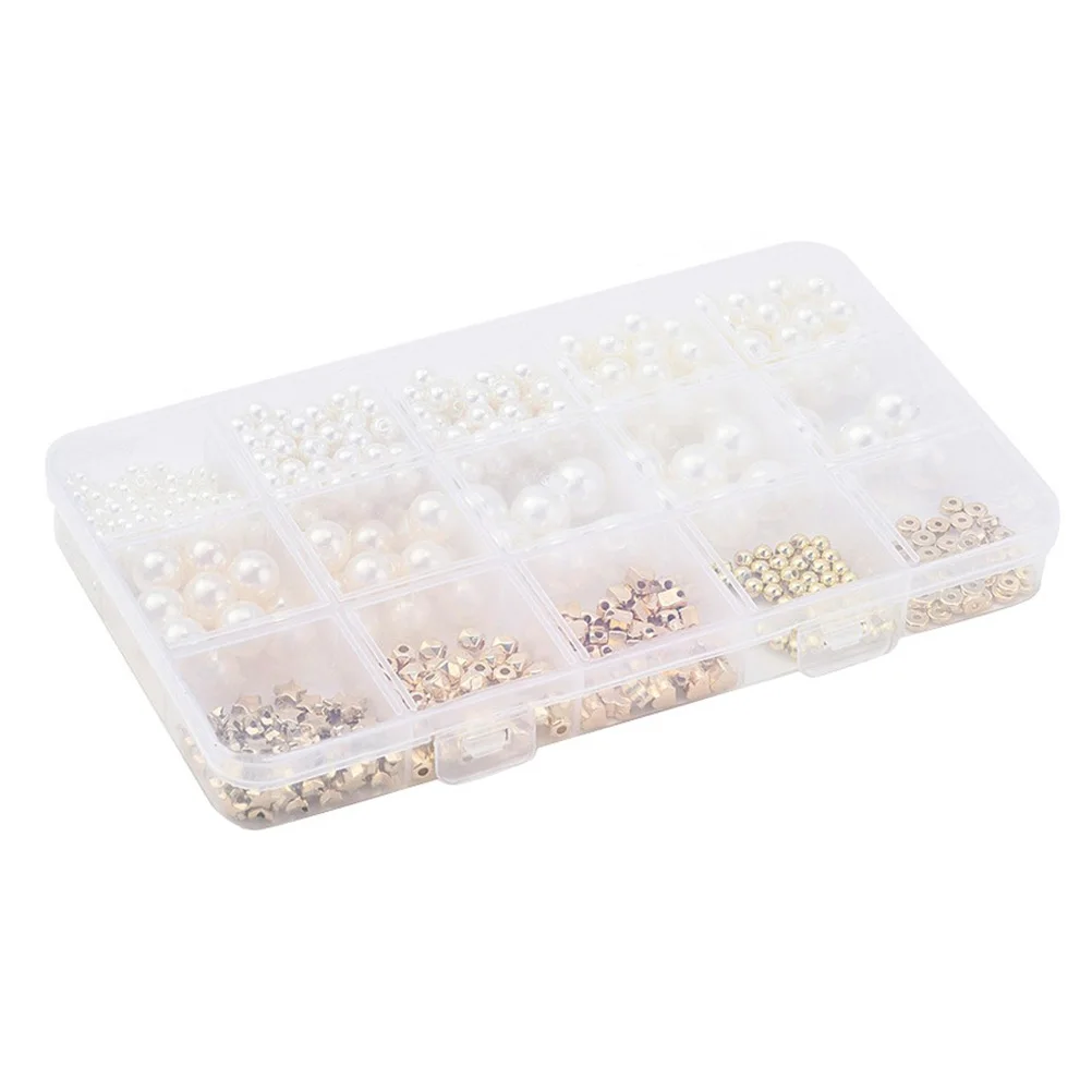 

Pearl Bead DIY Crafts Jewelry Making Simulation Pearl Handmade Spacer Necklace Beads Set Bracelet Charms Small Beads