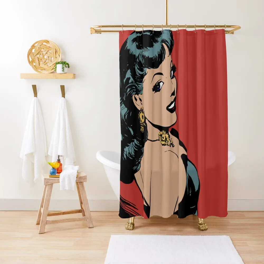 

Elegant pin up girl Shower Curtain Bathroom Accessories Bathroom Curtain Waterproof Bath Curtain And Anti-Mold