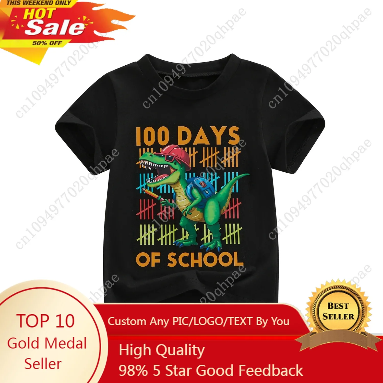

Toddler Boys Summer Casual Tops Short Sleeve Crewneck Letter Dinosaur Print Loose Fit T-shirt