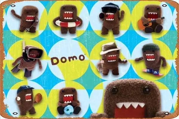 Zuhhgii Domo Collage Vintage Music Metal Tin Signs Retro Plaque Funny Poster for Home Musical Bar Pub Cafe Wall Kitchen Bat sign
