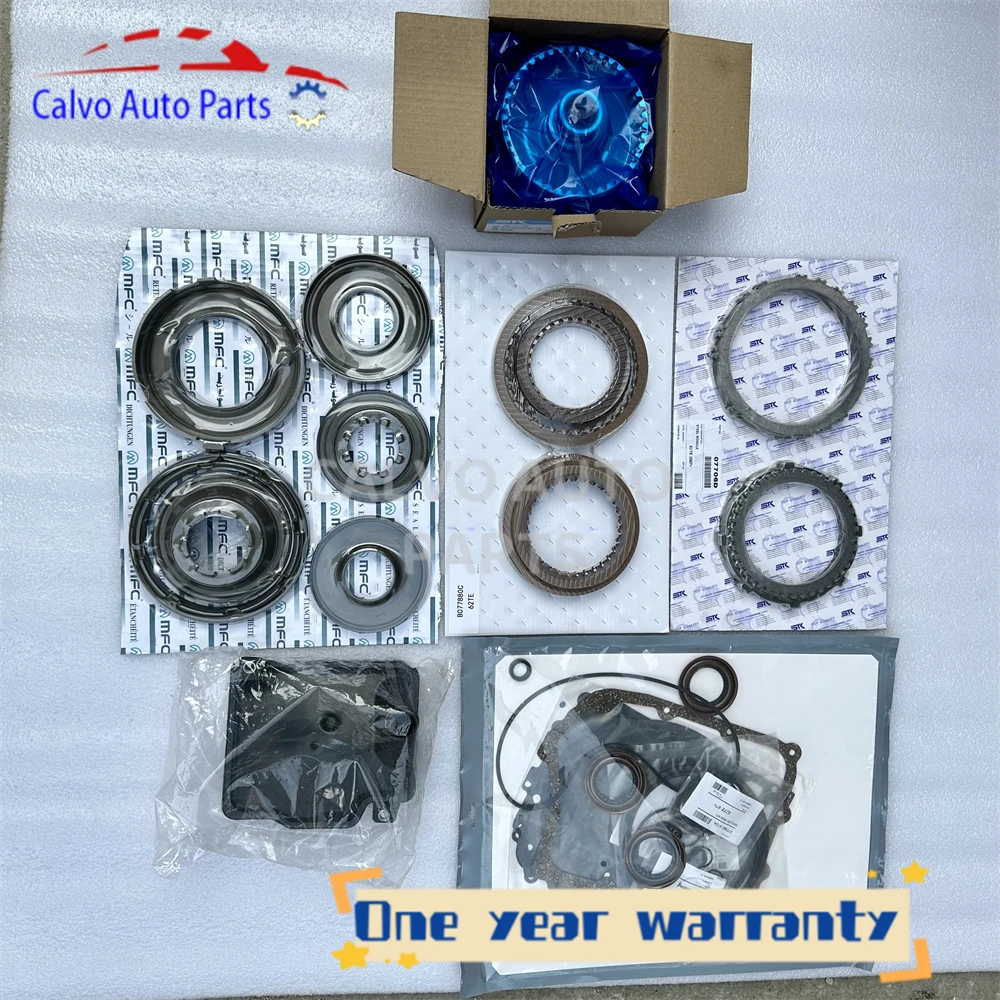 New 62TE complete transmission repair kit, replacement parts, aluminum drum seals, friction plates, steel plates, piston rings