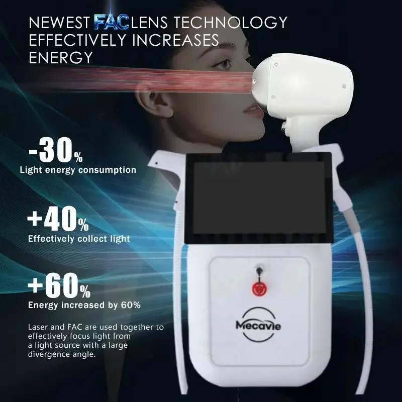

2IN1 Portable 808nm Diode Laser Hair Removal Machine 4 Wavelength 755 808 940 1064nm Ice Titanium Permanent Painless Depilation
