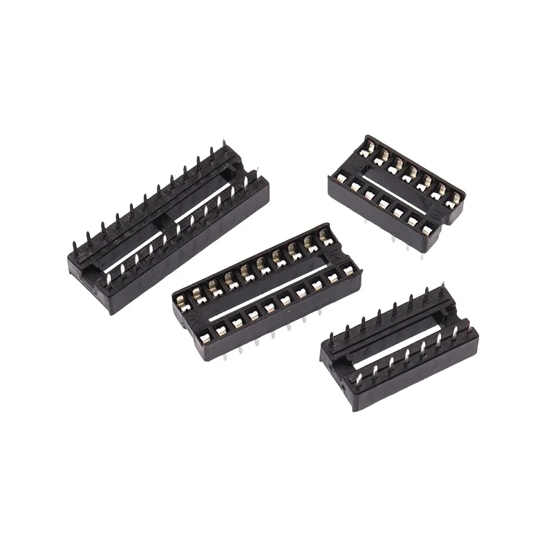 10PCS IC socket integrated block direct insertion DIP microcontroller chip base 6/8/14/16/18/20/24/28/40P