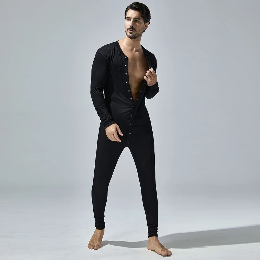Men's Onesie Men's Pajamas Autumn Clothes Sports Open Training Clothes
