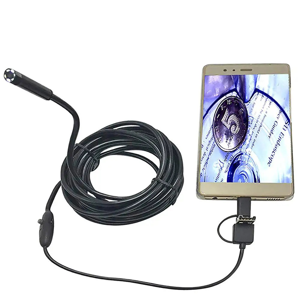 

3 In 1 Endoscope IP67 8mm Probe High Resolution Endoscope Inspection Camera