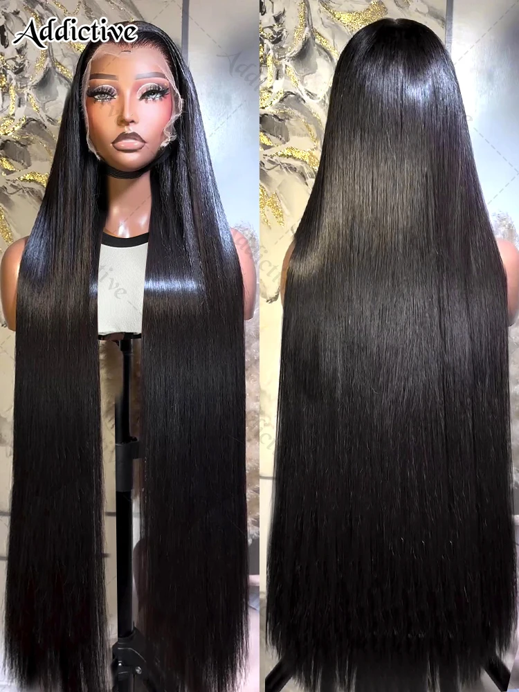 30 40 Inch Bot Recht Transparant 13X6 Lace Frontale Human Hair Pruiken 250 Dichtheid Braziliaanse Remy 13X4 Lace Front Pruik Voor Vrouwen