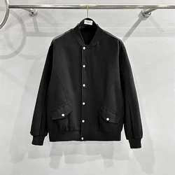 High Street Dark Stand Collar Jacket Coat Bukle Baseball Loose Coats Punk Style Loose Jackets Top Quality Men's Clothes