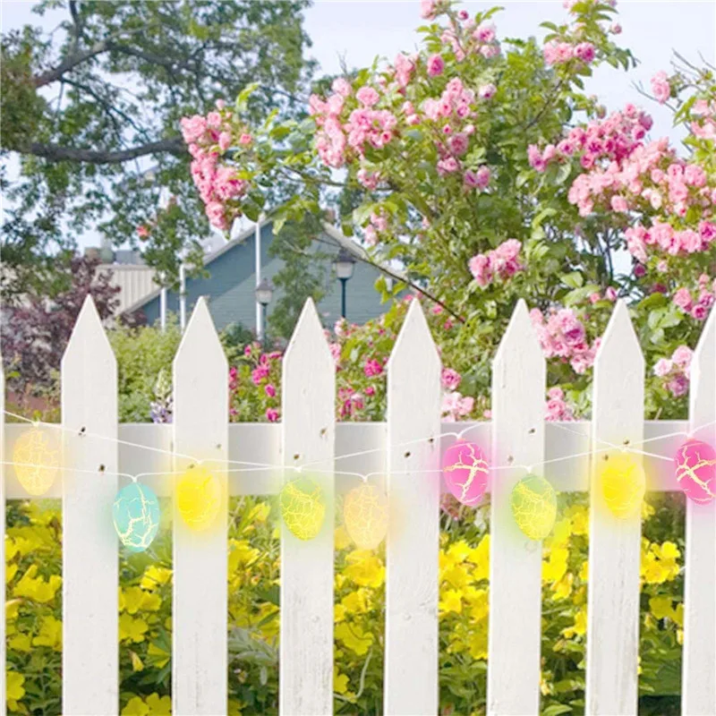 Party LED Light Egg-Shaped Fancy Lantern Decorative String Lights Festival Decorations for Easter