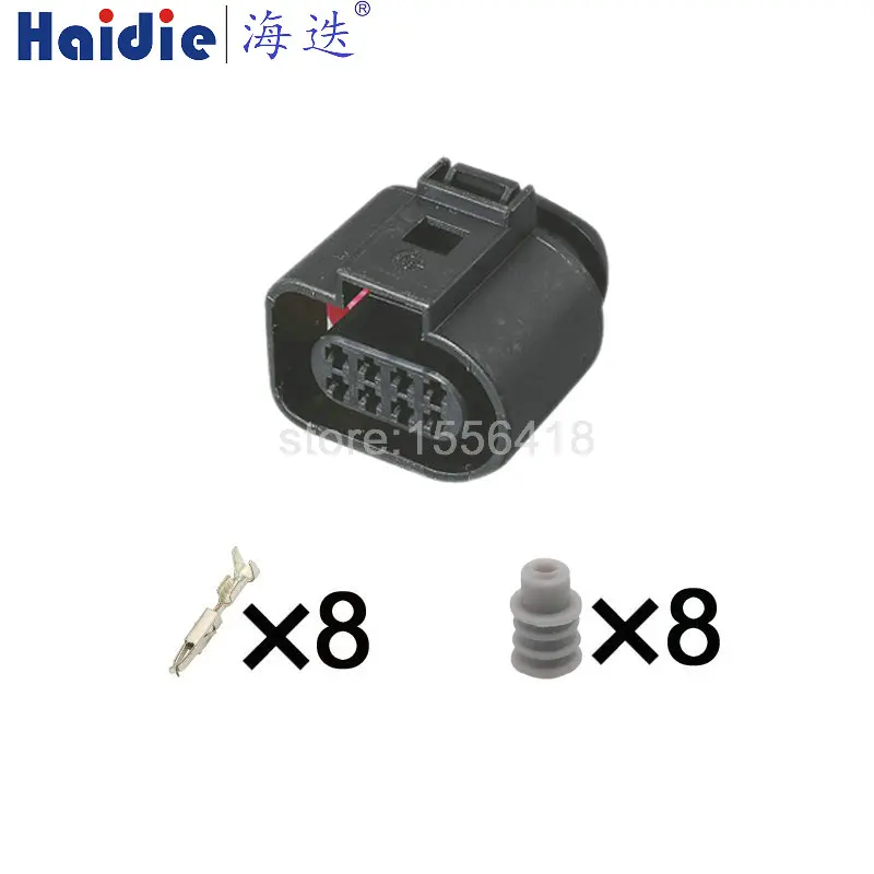 1-100 Sets 8P Car Waterproof Sealed Connector 1J0973714 1J0973814 Automotive Radar Gearbox Electric Cable Socket 42121000