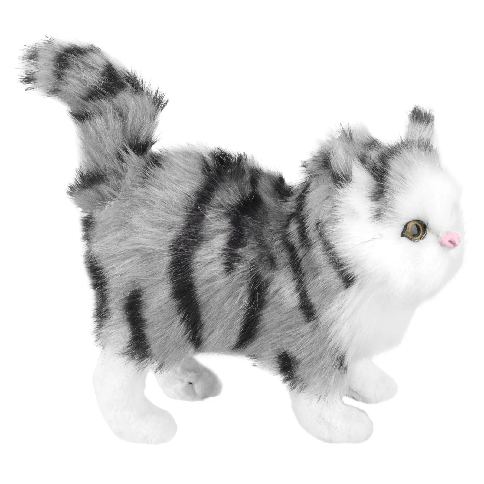 

1Pcs Simulation Cat Lifesize Realistic Animal for Kids Imaginative Play Desktop Ornament Animal Decoration Cat Model