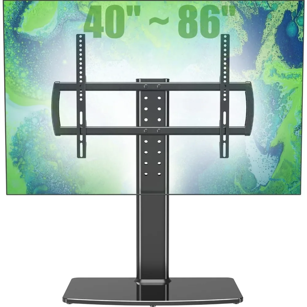 

Wall Mount TV Stand, Heavy Duty Tempered Glass Base, Holds Up To 132lbs Screens, TV Stand