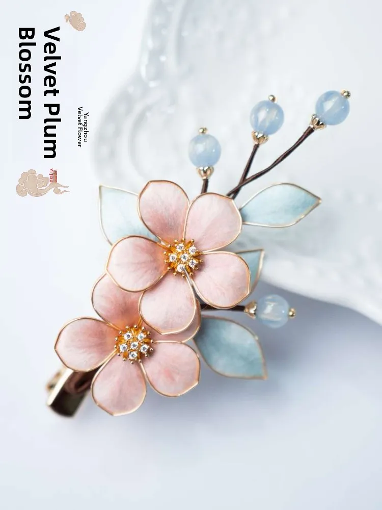 yuzhou-velvet-plum-blossom-handmade-silk-hair-clip-vintage-style-non-wearable-fashion-accessory-by-renowned-brand-velvet-flower
