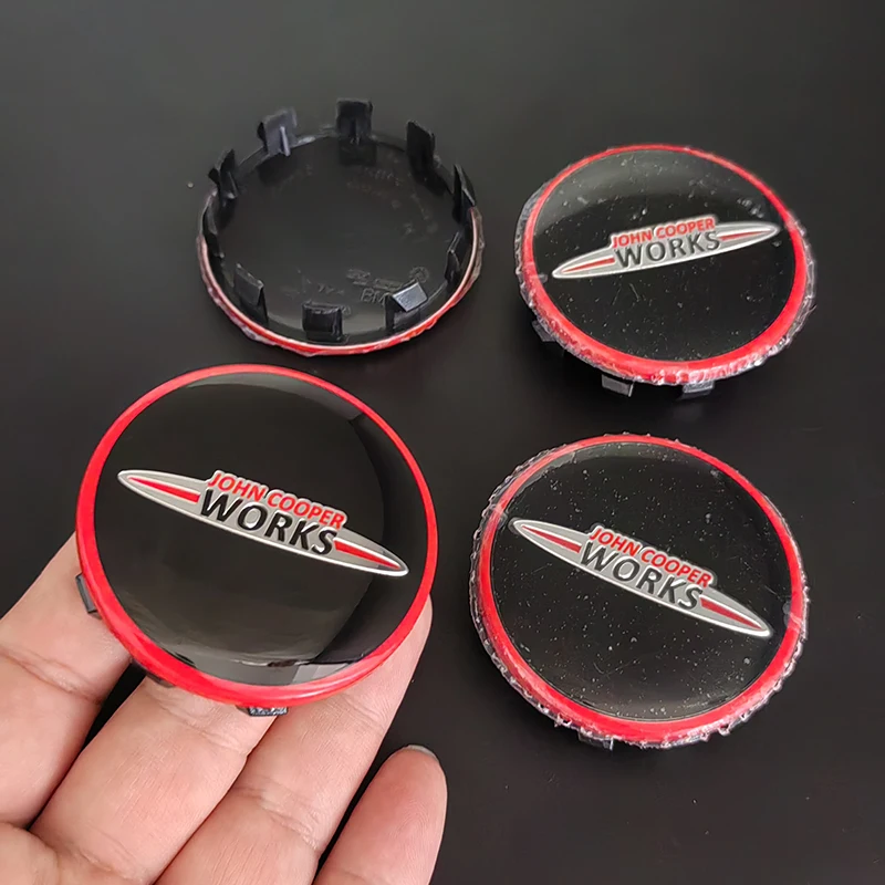 4pcs 54mm 56mm WORKS Hub Caps Car Wheel Center Cover JOHN COOPER WORKS Logo