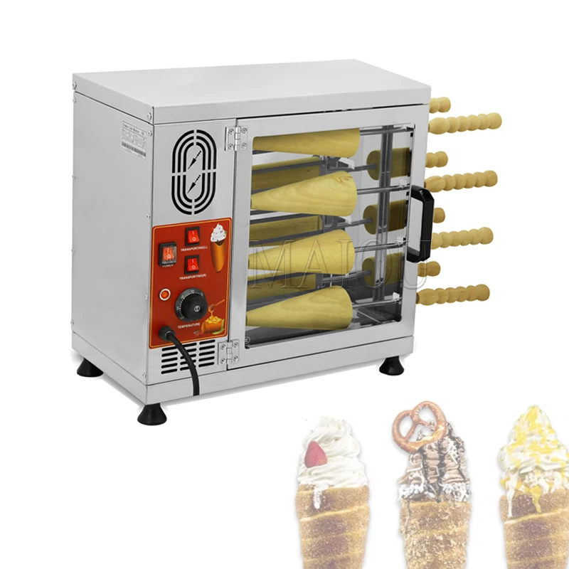 Electric Hungarian Chimney Cake Maker Chimney Cake Rolls Grill Oven Machine Waffle Maker Bread Roll Baking Machine