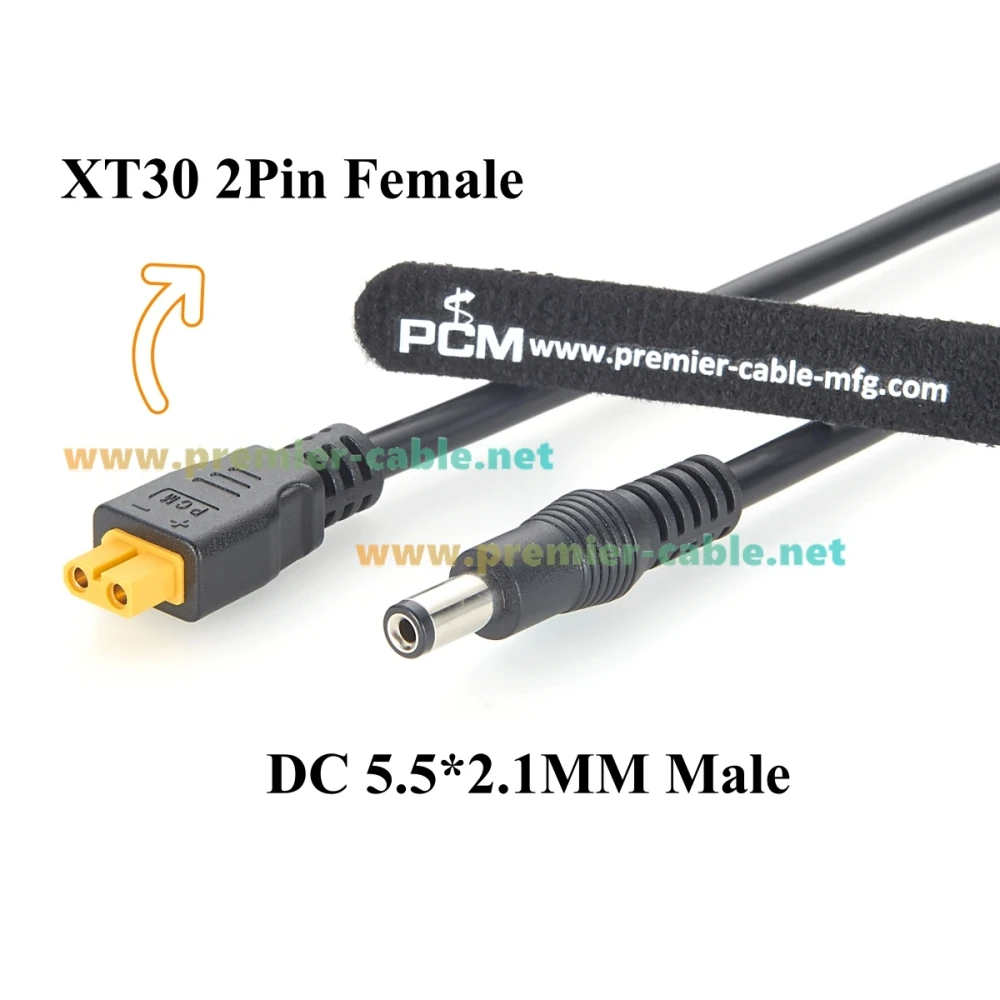 XT30 Buchse auf DC 5.5x2.1mm Stecker Stromkabel 18AWG XT30 zu DC5521 Adapterkabel für RC-Akku, FPV-Drohne, LED-Lichtstreifen – Detail 2
