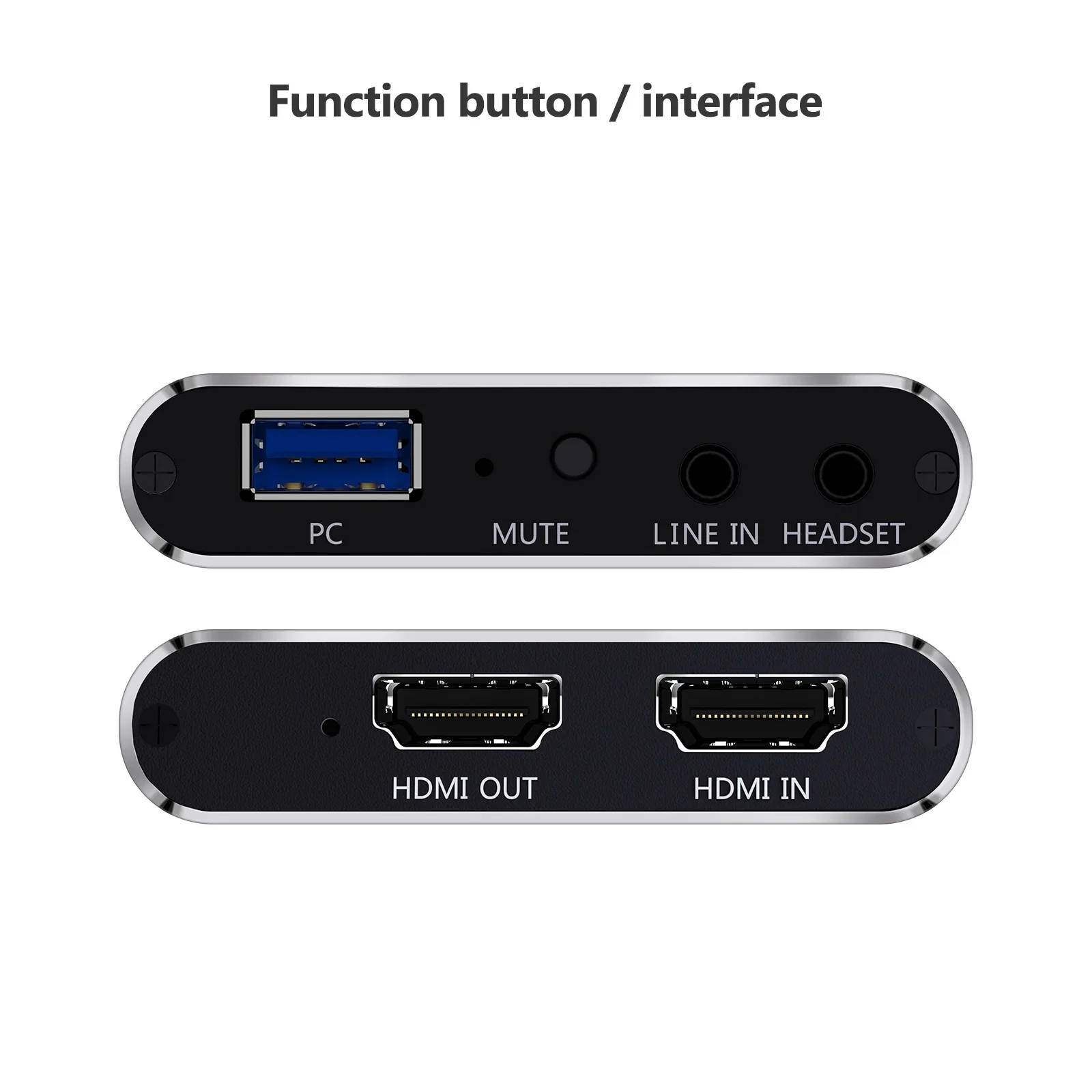 4K 60Hz HDMI Loop USB 2.0 Video Capture Card for PS3 Xbox Switch Phone Game Recording 1080P 60fps PC Live Streaming Mic Voice In