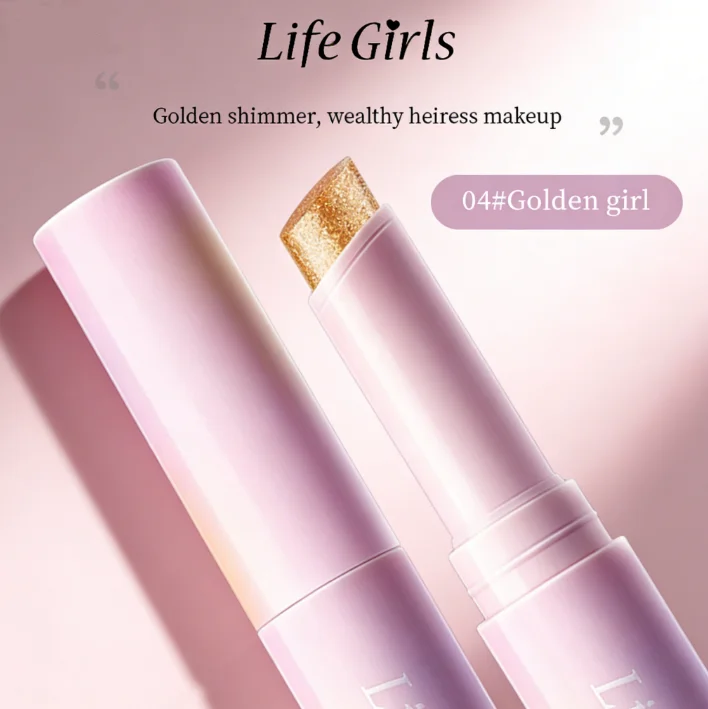 Ombretto Stick Lucido Multicolore Perlescente Shimmer Balsamo per labbra Sparking Shine Crystal Jelly Trucchi per il viso