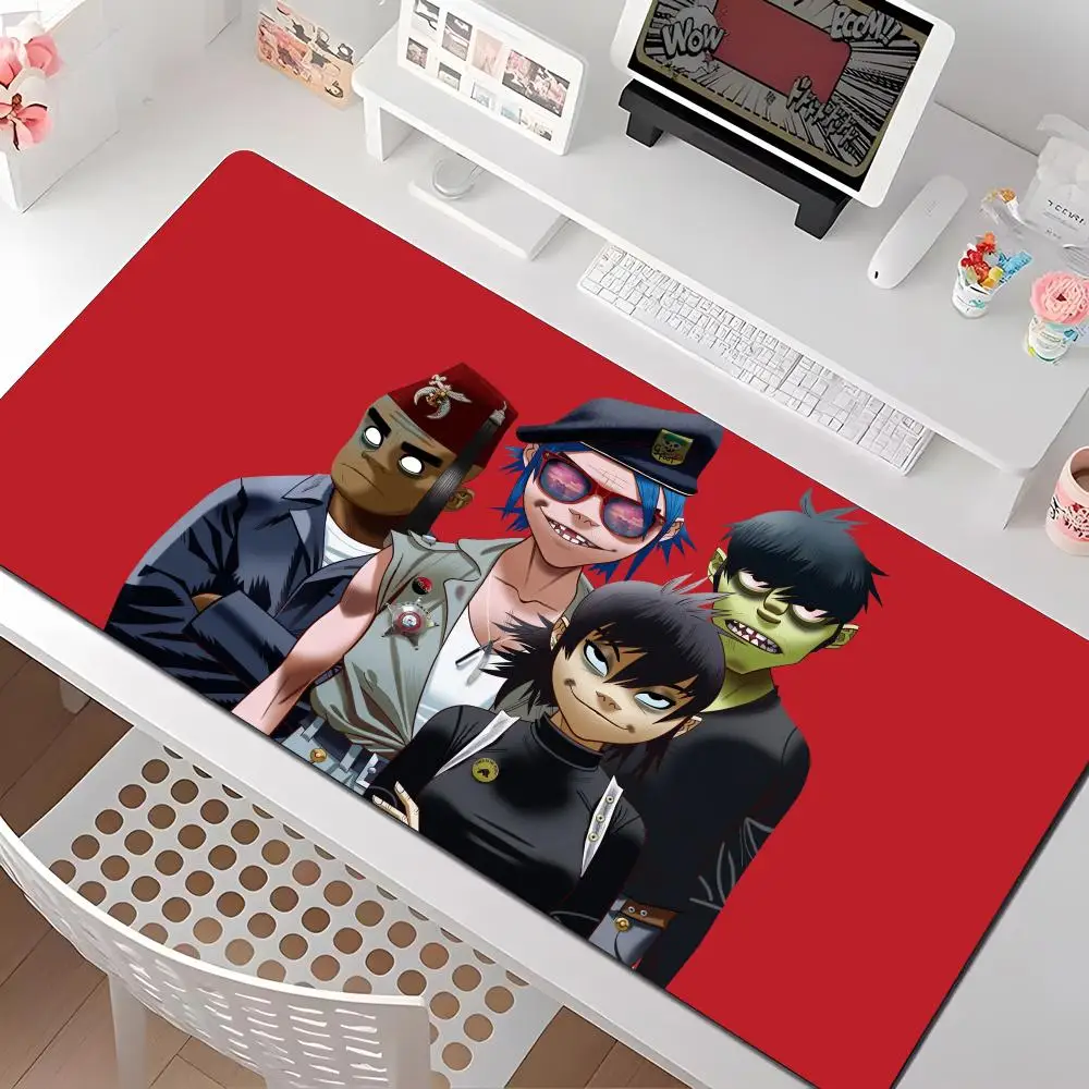 

S-Gorillaz-ES Band Mouse Pad Multiple Sizes Large Square Computer Office Game Table Mats Rubber Anti-slip Mousepads