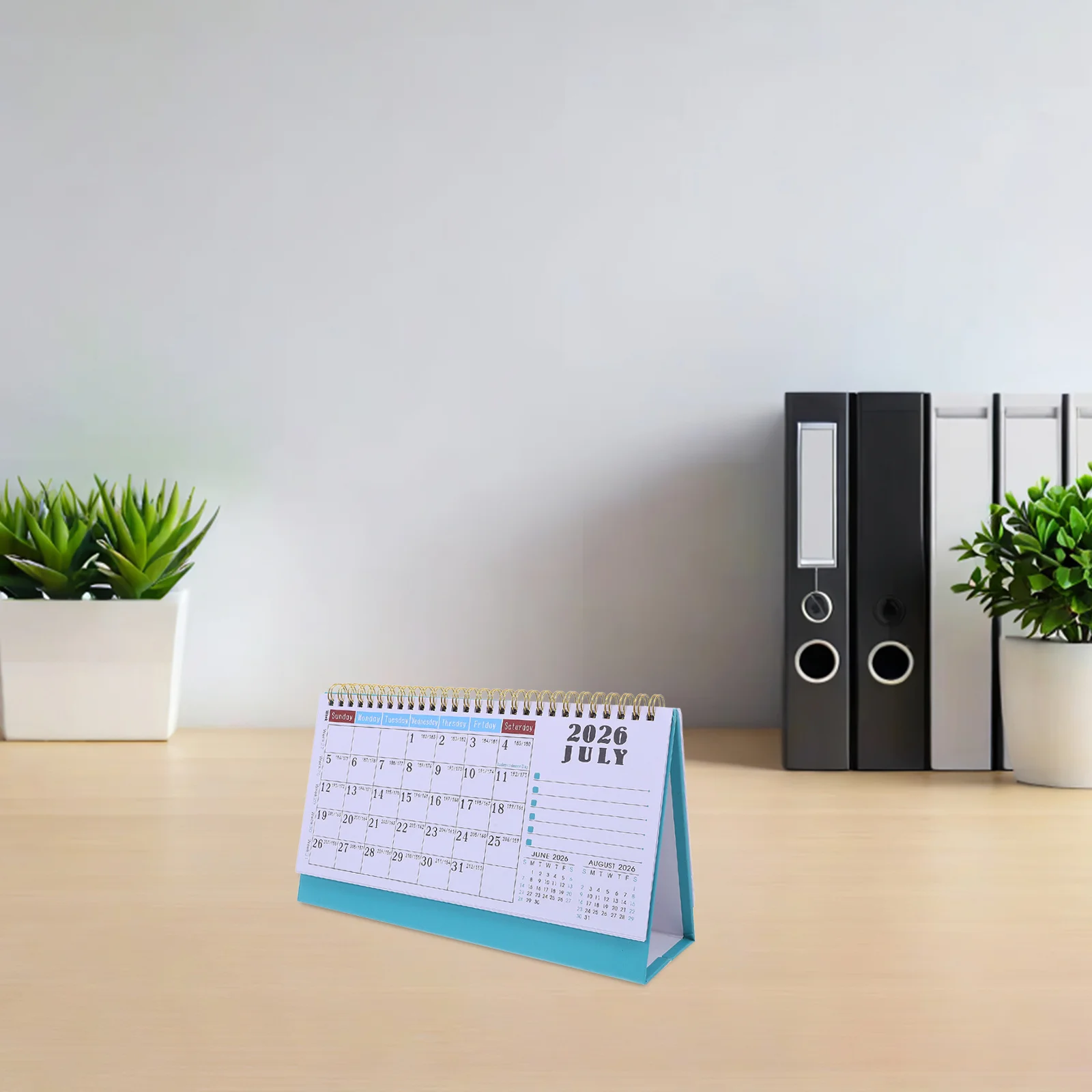 

2026 Table Top Calendar Multifunctional Placement Sturdy Paper Ink Feathering Resistant Daily Desktop Calendar Home Office Decor