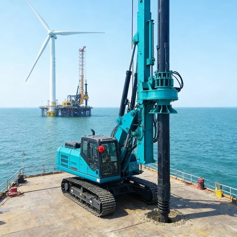 Hydraulic Rotary Earth Auger Output for Bridge Deep Water Large Diameter Rock Socketed Pile Drilling Customized High Quality