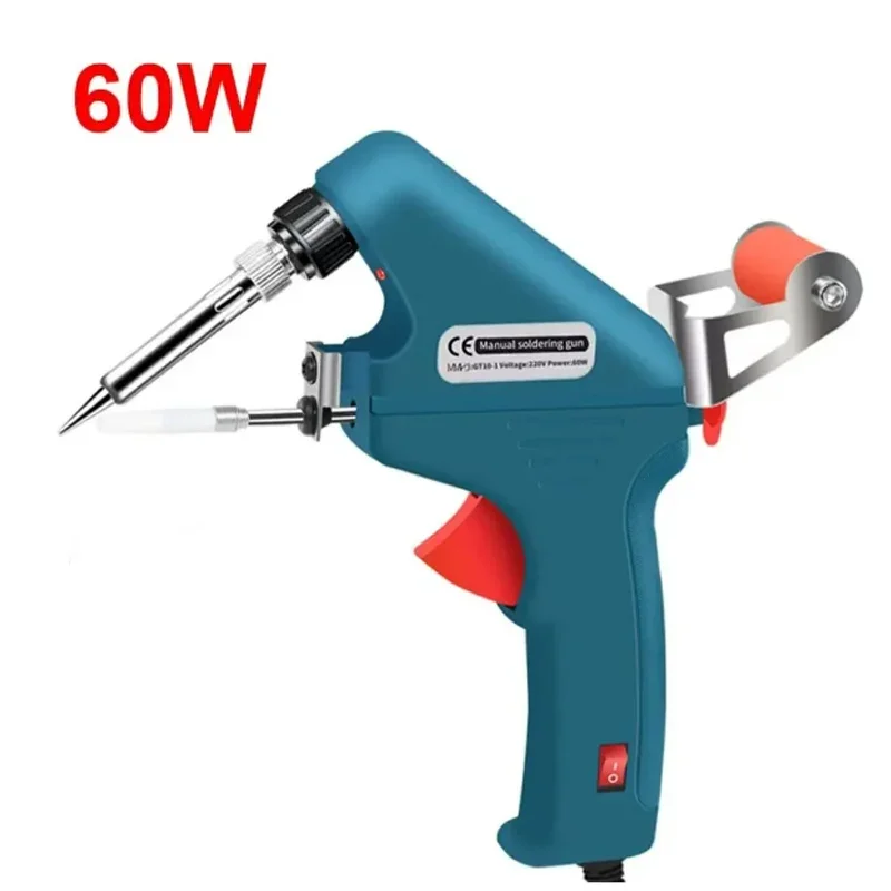 Soldering Iron 60W Endothermic Handheld Gun Tongs Heated Household Repair Internal Tool Welding Repair Manual Tin Dispensing view 2