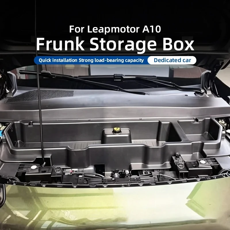 For Custom Under Hood Frunk Storage Box Waterproof Lower Trunk Organizer Tray Car Modification Accessories for Leapmotor A10