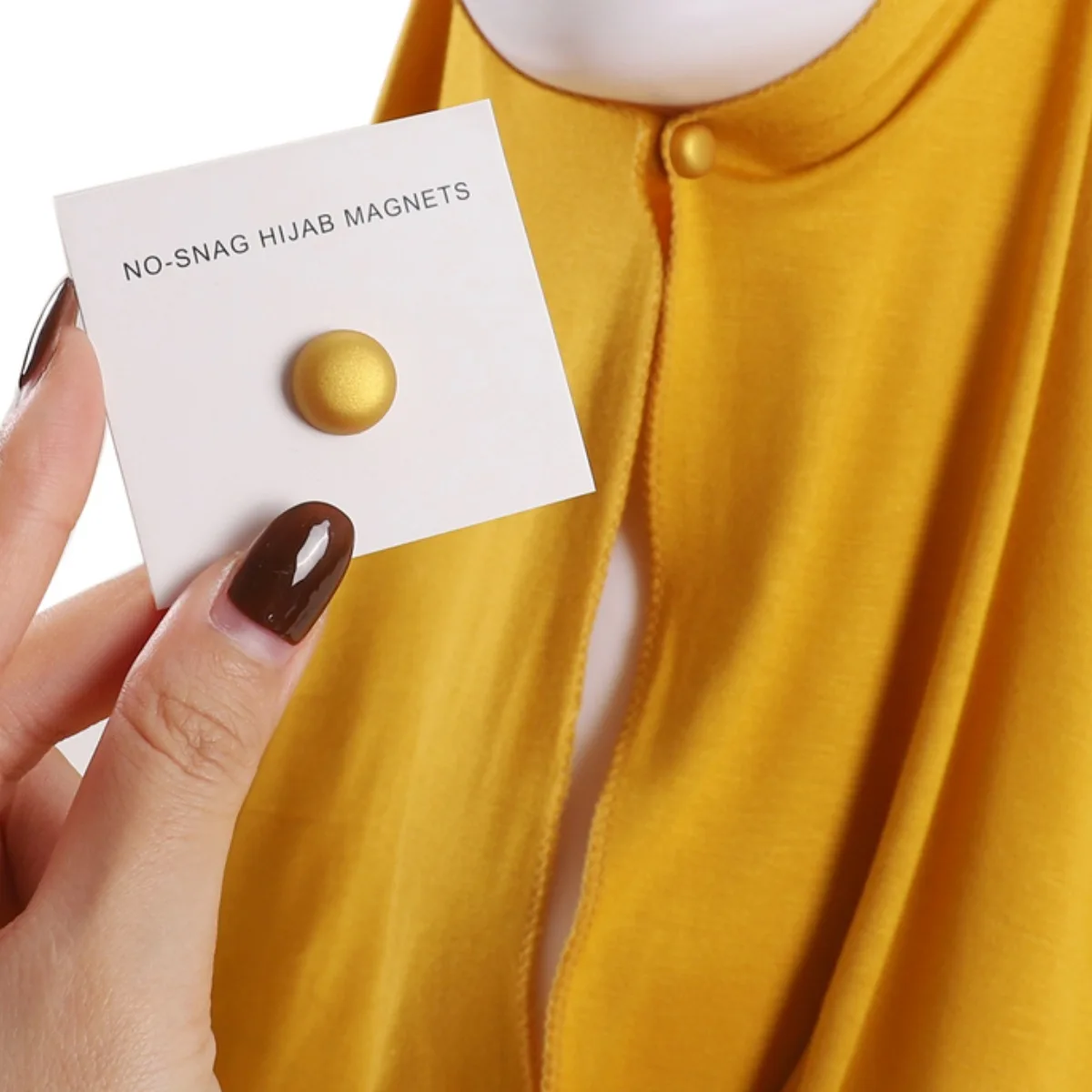 

Classic Muslim Jersey Cotton Hijab with Matching Magnetic Buckle for Women Big Size Plain Jersey Scarf Safe Strong Magnetic