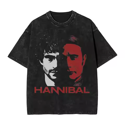Mads Mikkelsen T-Shirt for Men Hannibal Hipster 100% Cotton Tee Shirt Round Collar Short Sleeve T Shirts Gift Idea Clothes