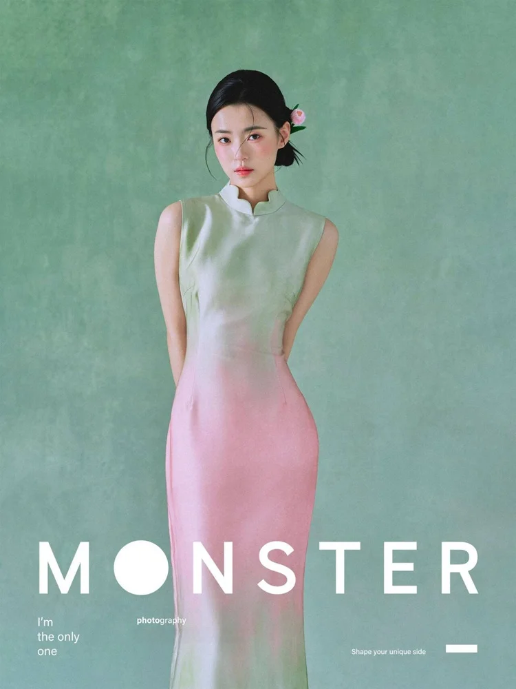 

Retro Photography Costume Elegant Art Photo Watercolor Painting New Chinese Style Studio Summer New Arrival