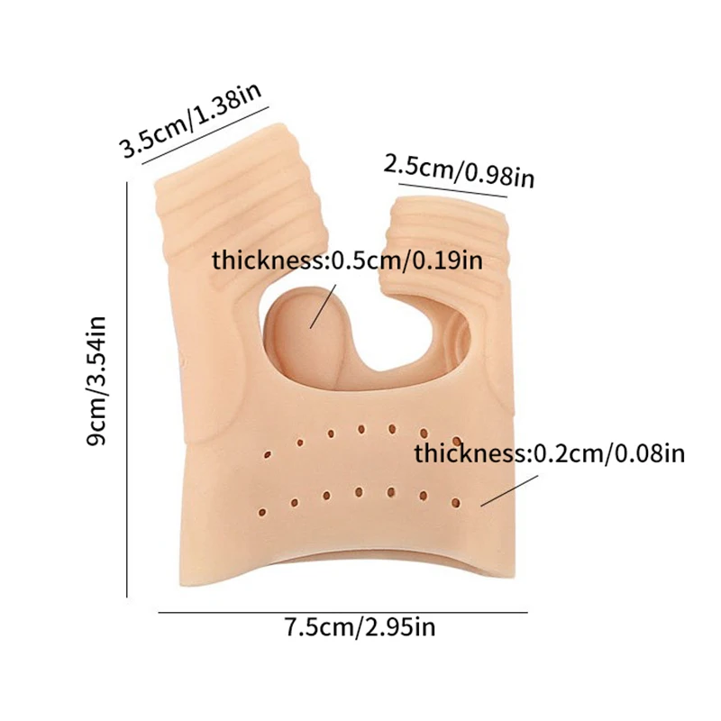 Palmilhas Separador Toe antepé, almofada de almofada, palmilhas para alívio da dor, dedo Hallux Valgus Corrector, almofadas de gel, ímã, 1 par