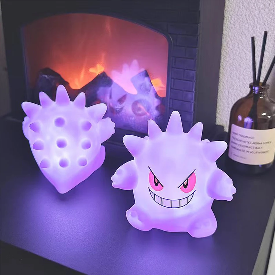 Pokemon Night Light Glowing Pikachu Gengar Charizard Psyduck Squirtle Cute Kawaii Soft Animal Bedside Lamp Children Kid Gift