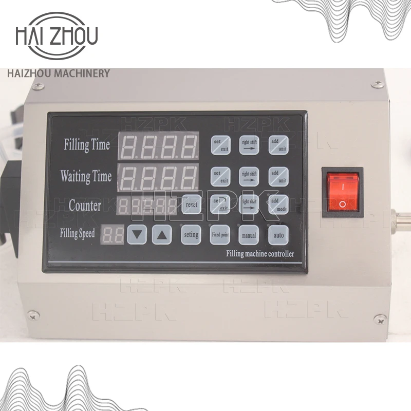 Imagem -05 - Haizhou Máquina de Enchimento Líquida com Controle Digital Água Perfume Bebida Suco de Leite Bomba de Diafragma Garrafa Pequena Embalagem de Jarra