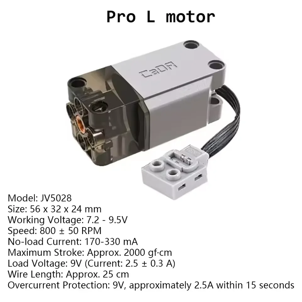 CaDA Advanced L Motor Kit Actualización de potencia de alto par para automóviles MOC Compatible con Legoeds Juego de motores de función mecánica