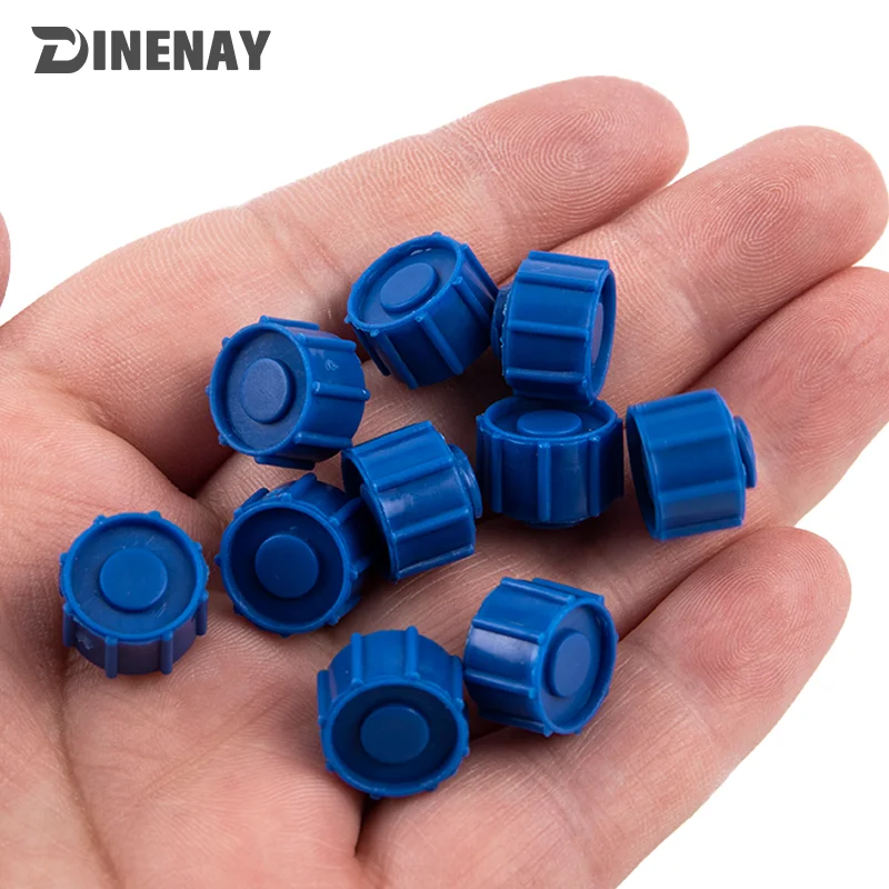 10pcs Syringe Stop Tip Cap Luer Lock Syringe screw Precision Tips Liquid Dispenser Needles Gauge Round Plug cap