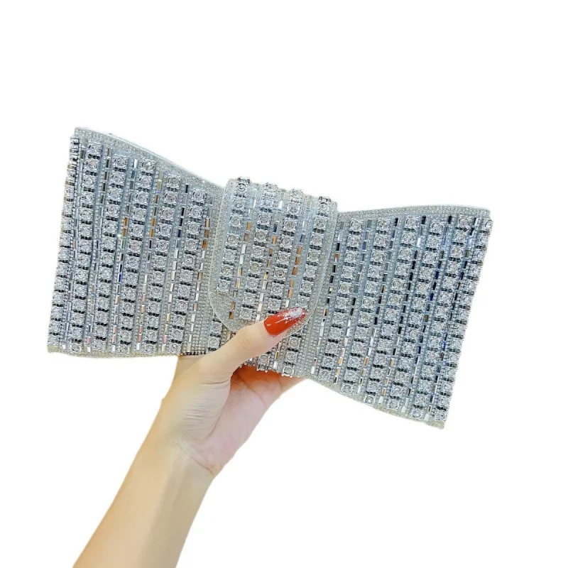 Vintage Rhinestone Clutch Elegant Shoulder Bag Women's Evening Purse Fully Beaded Small Crossbody Party Handbag