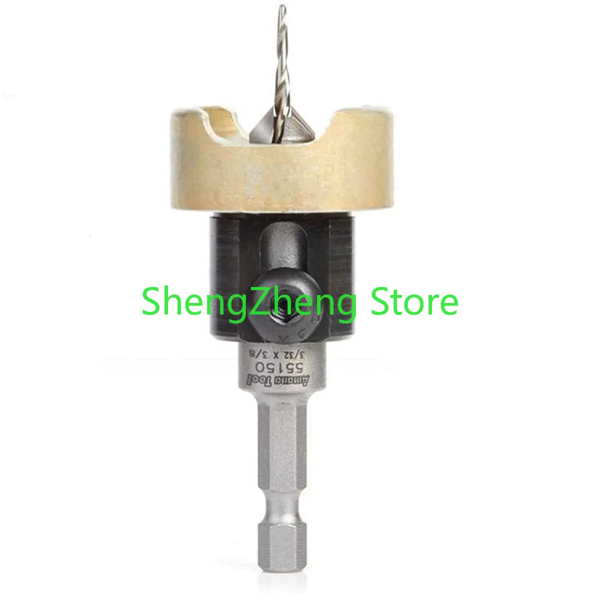 1Pcs 82 Degree Woodworking Countersink Drill Bits Carbide Tipped with Adjustable Depth Stop No Thrust Ball Bearing