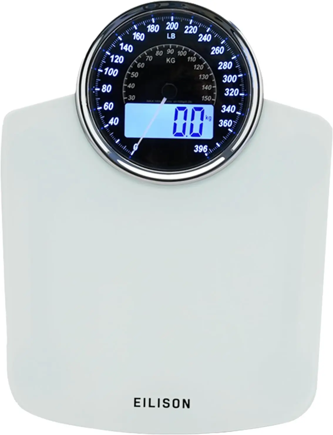 

Highly Advance 2 in 1 Digital & Analog Weighing Scale for Body Weight 400lbs, 4 High Precison GX Sensor Accurate, Thick Tempered